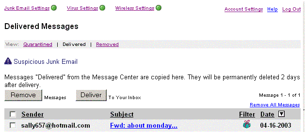 Delivered Messages