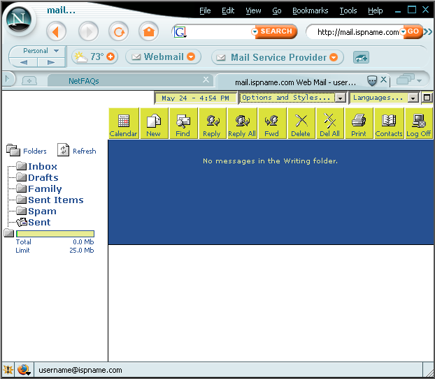 Web Mail Screenshot